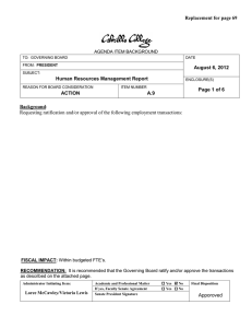 Replacement for page 69  August 6, 2012 Human Resources Management Report