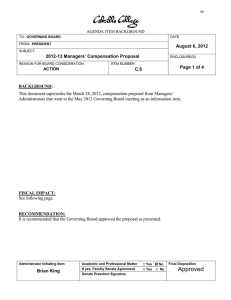 August 6, 2012 2012-13 Managers’ Compensation Proposal Page 1 of 4