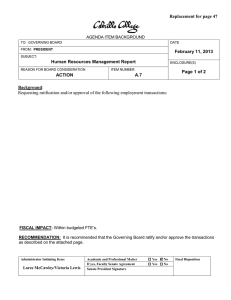 Replacement for page 47  February 11, 2013 Human Resources Management Report
