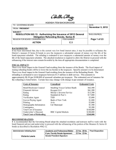 Authorizing the Issuance of 2012 General Obligation Refunding Bonds, Series B