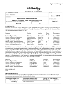 Replacement for page 51  October 8, 2012 Appointment of Members to the