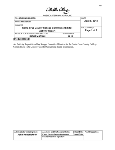 April 8, 2013 Santa Cruz County College Commitment (S4C)