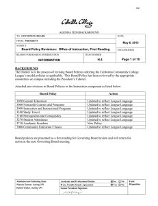 Board Policy Revisions:  Office of Instruction, First Reading  H.4