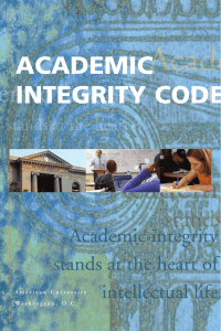 ACADEMIC INTEGRITY CODE