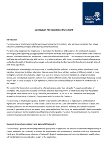 Curriculum for Excellence Statement