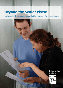 Beyond the Senior Phase University Engagement with Curriculum for Excellence