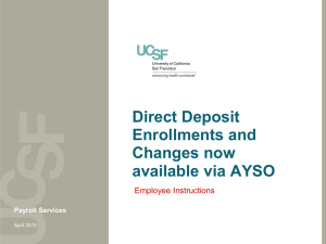 Direct Deposit Enrollments and Changes now available via AYSO