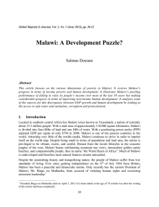 Malawi: A Development Puzzle? Salman Dossani Abstract