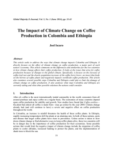 The Impact of Climate Change on Coffee Joel Iscaro