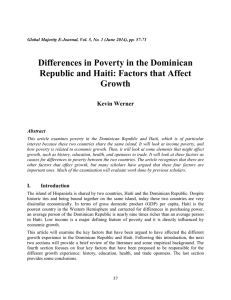 Differences in Poverty in the Dominican Growth