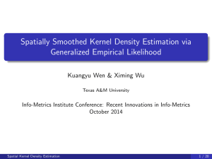 Spatially Smoothed Kernel Density Estimation via Generalized Empirical Likelihood