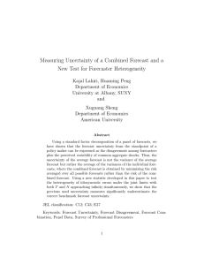 Measuring Uncertainty of a Combined Forecast and a
