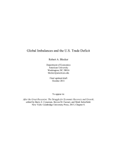 Global Imbalances and the U.S. Trade Deficit Robert A. Blecker