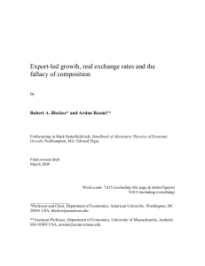 Export-led growth, real exchange rates and the fallacy of composition