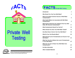 FACTS  Private Well Testing