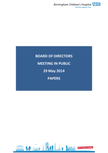 BOARD OF DIRECTORS MEETING IN PUBLIC 29 May 2014