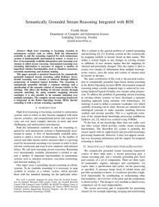 Semantically Grounded Stream Reasoning Integrated with ROS