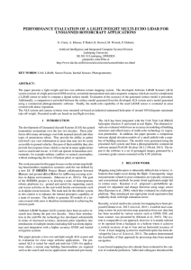 PERFORMANCE EVALUATION OF A LIGHT-WEIGHT MULTI-ECHO LIDAR FOR UNMANNED ROTORCRAFT APPLICATIONS