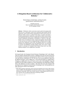 A Delegation-Based Architecture for Collaborative Robotics ?