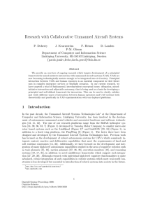 Research with Collaborative Unmanned Aircraft Systems