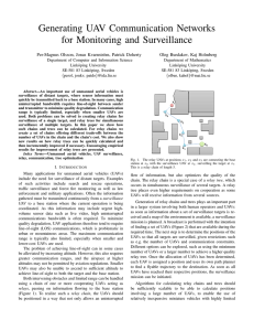 Generating UAV Communication Networks for Monitoring and Surveillance Oleg Burdakov, Kaj Holmberg