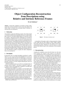 Object Conﬁguration Reconstruction from Descriptions using Relative and Intrinsic Reference Frames