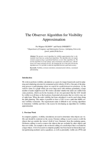 The Observer Algorithm for Visibility Approximation