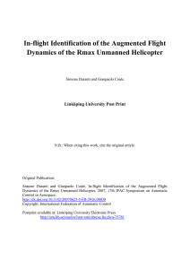 In-flight Identification of the Augmented Flight Linköping University Post Print