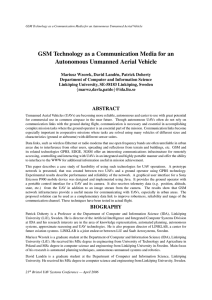 GSM Technology as a Communication Media for an
