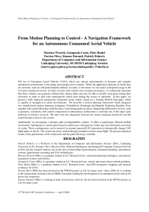 From Motion Planning to Control - A Navigation Framework