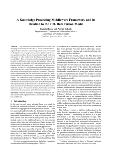 A Knowledge Processing Middleware Framework and its