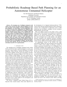 Probabilistic Roadmap Based Path Planning for an Autonomous Unmanned Helicopter