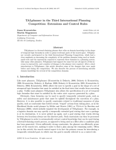 TALplanner in the Third International Planning Competition: Extensions and Control Rules om