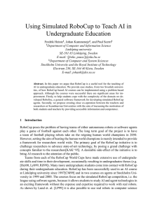 Using Simulated RoboCup to Teach AI in Undergraduate Education