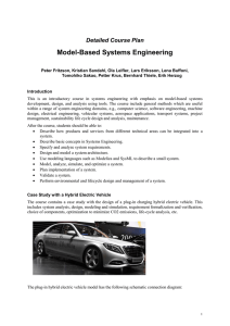 Model-Based Systems Engineering Detailed Course Plan
