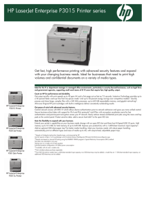 HP LaserJet Enterprise P3015 Printer series