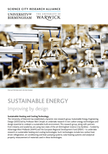 sustainable energy Improving by design