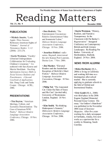 Reading Matters PUBLICATION