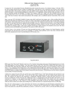 Millisecond Video Timing for the Masses By Sam Herchak Updated July 2007