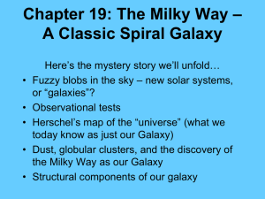 – Chapter 19: The Milky Way A Classic Spiral Galaxy