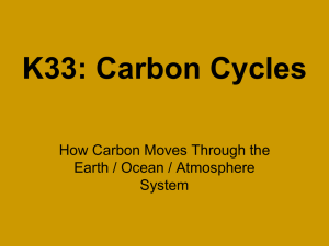 K33: Carbon Cycles How Carbon Moves Through the System