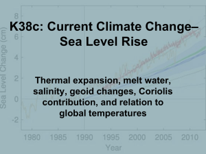 – K38c: Current Climate Change Sea Level Rise