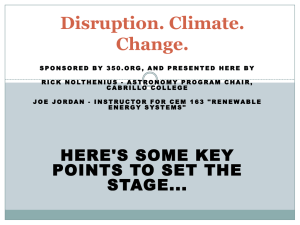 Disruption. Climate. Change.