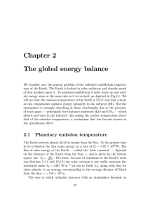 Chapter 2 The global energy balance