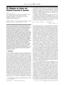 CO Mitigation via Capture and Chemical Conversion in Seawater 2