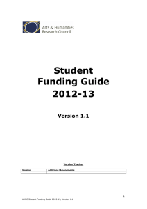 Student Funding Guide 2012-13