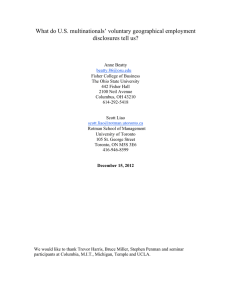 What do U.S. multinationals’ voluntary geographical employment disclosures tell us?