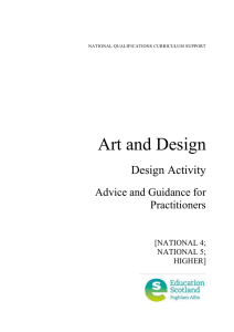 Art and Design Design Activity Advice and Guidance for Practitioners
