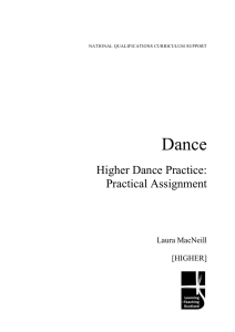 Dance Higher Dance Practice: Practical Assignment