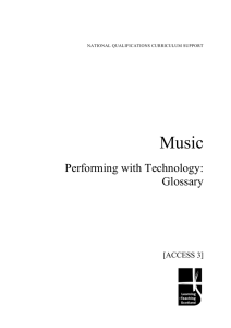 Music Performing with Technology: Glossary